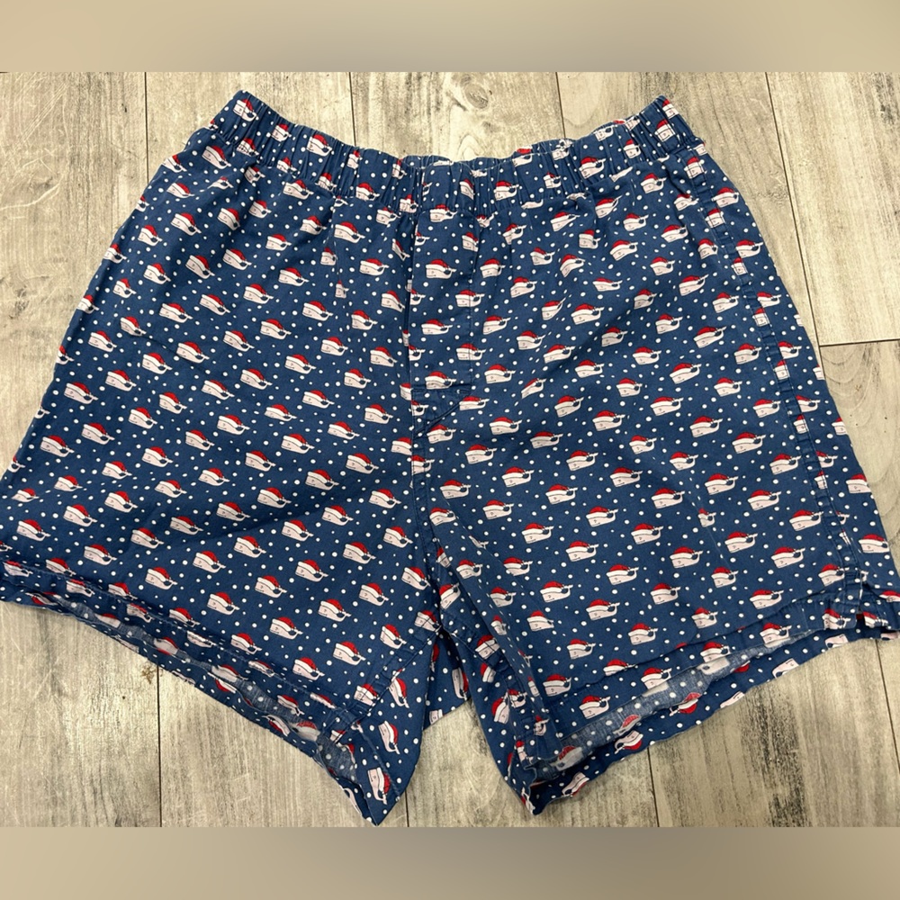 Vineyard Vines Women’s Santa Whale Christmas Boxers Boxer Sleep Shorts Small S